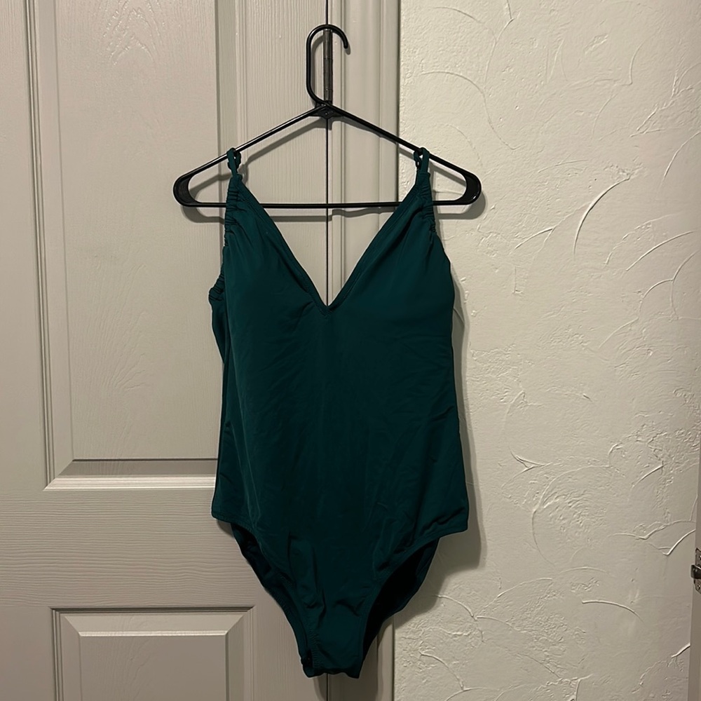 NWT Kona Sol One Piece Swimsuit | Dark Green | Low Back | Size XL
